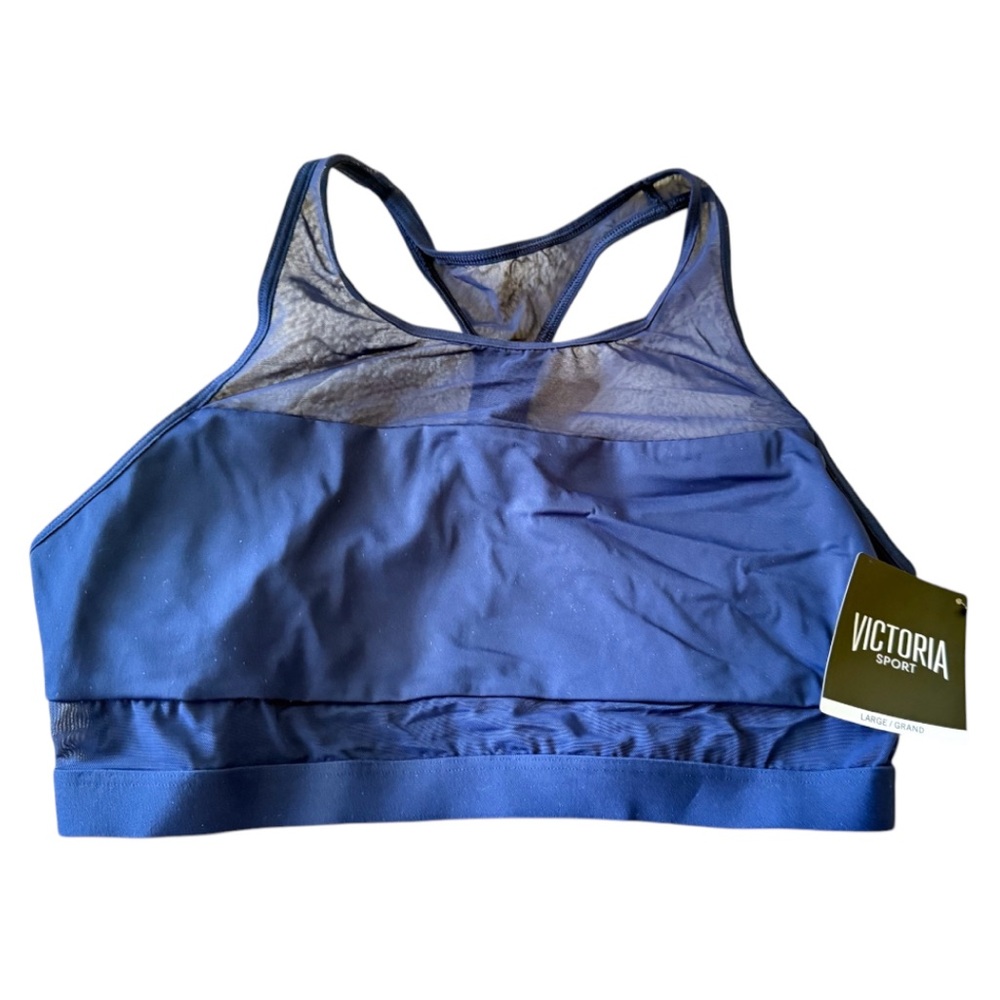 Victoria Sport Blue Sports Bra. NWT size: L